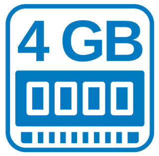 Großer Schneller Arbeitsspeicher 4 GB